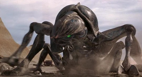 A fire breathing bug from the movie Starship Troopers