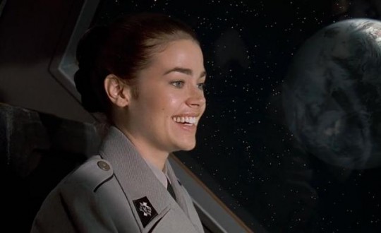 Denise Richards in a still from the movie Starship Troopers