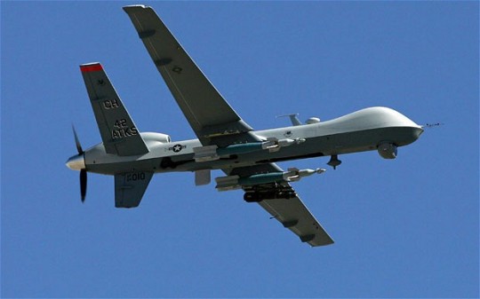 An MQ-9 Reaper model drone