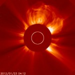 The Solar Heliospheric Observatory captures the coronal mass ejection