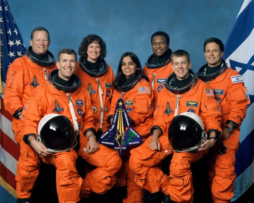 The photo of the STS-107 crew lost in the Columbia Space Shuttle disaster