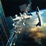 The Space Station Freedom 1988 design concept.