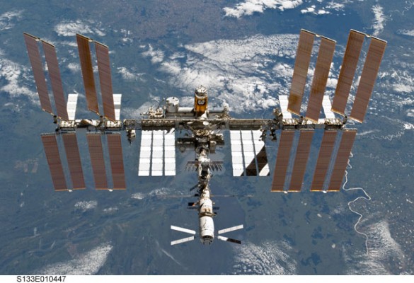 The International Space Station in low Earth orbit