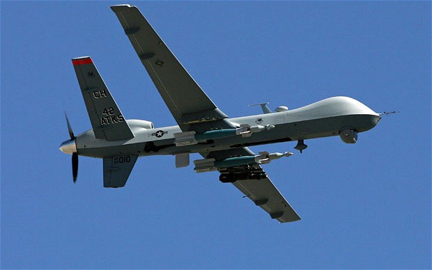 An MQ-9 Reaper model drone