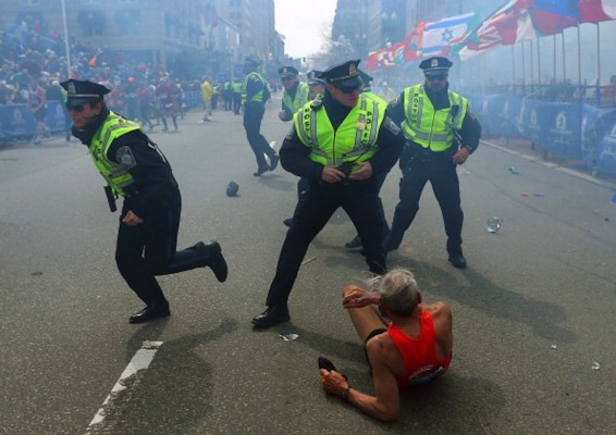 Police React to Boston Marathon Bombs